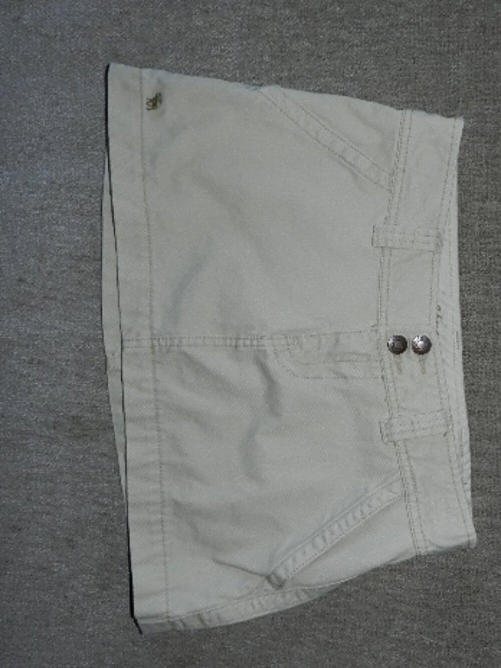 Abercrombie & Fitch Vintage Cotton Cargo Tan Beige Utility Mini Skirt Size 2